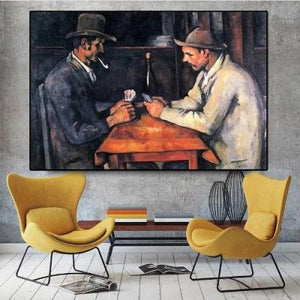 Toile Cezanne les joueurs de cartes