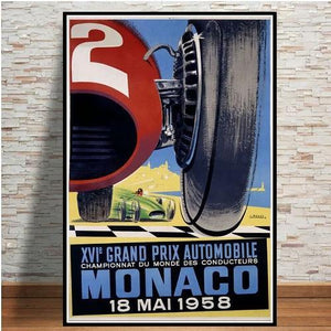 Affiche GP de Monaco 1958 - 1
