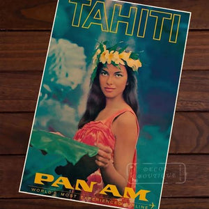 Affiche Pan Am Tahiti pop art