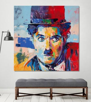 Peinture toile Charlie Chaplin Charlot - 2