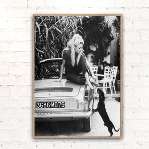 Affiche Brigitte Bardot noir et blanc - 0