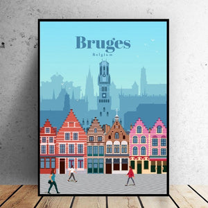 Poster ville de Bruges