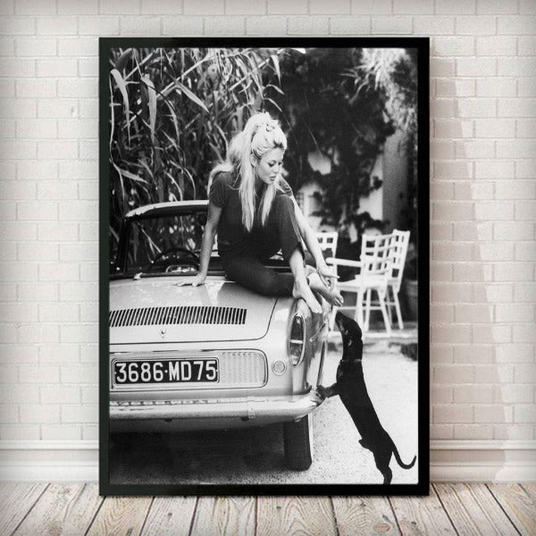 Poster Brigitte Bardot black and white - Fineartsfrance