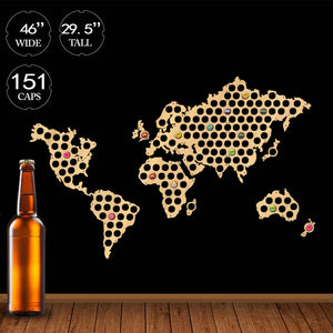 Carte du monde Capsule de bières - 0