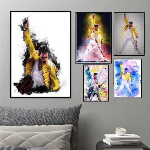 Toile Encadrée Freddie Mercury Style Galerie - 76,2 X 40,6 Cm - Impression Premium Panther Print