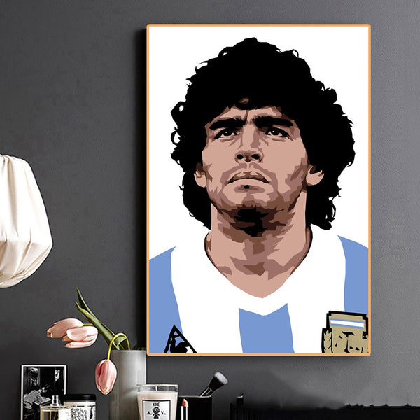 Affiche Photo Signée Diego Maradona – Argentine, Format A4, Monture Incluse