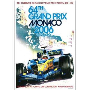 Affiche vintage GP de Monaco F1 2006 - 0