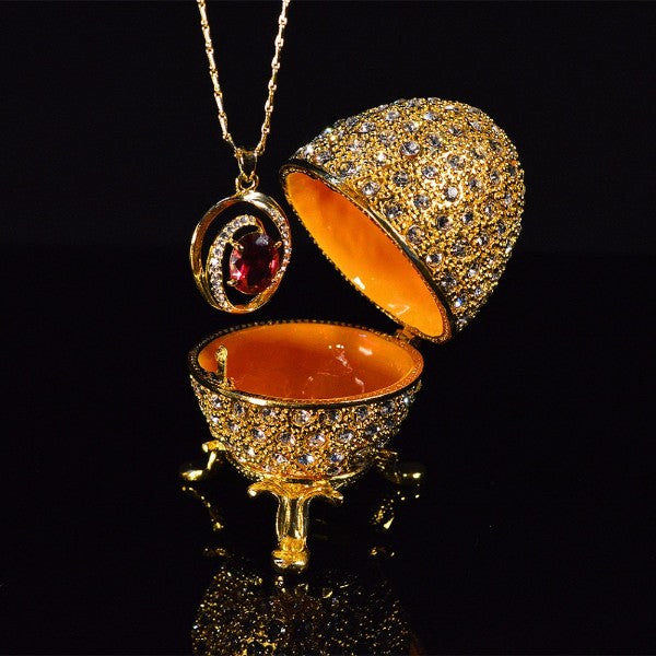 Egg with stones Gold color Fineartsfrance