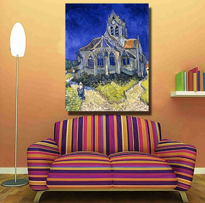 Toile reproduction l'église d'Auvers sur Oise Vincent Van Gogh