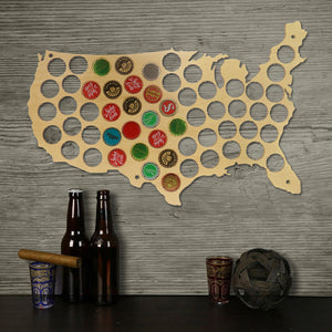 Carte Etats-Unis capsule de bière