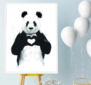 toile panda d'amour