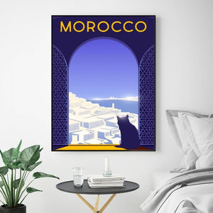 Poster le Maroc et le chat
