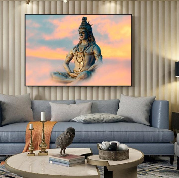 Poster Shiva Sur Toile 30x45 Cm - Décoration Murale Bureau Ou Chambre - Impression Haute Qualité Anti-UV