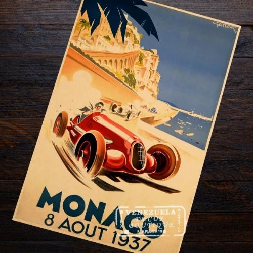 1937 Monaco GP poster - Fineartsfrance