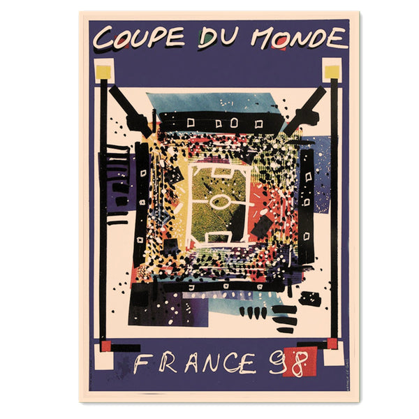 Poster Reproduction Coupe Du Monde 1986 Mexico - Maillot France - Décoration Murale Sport Vintage Football