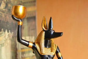 statuette bougeoir égyptien