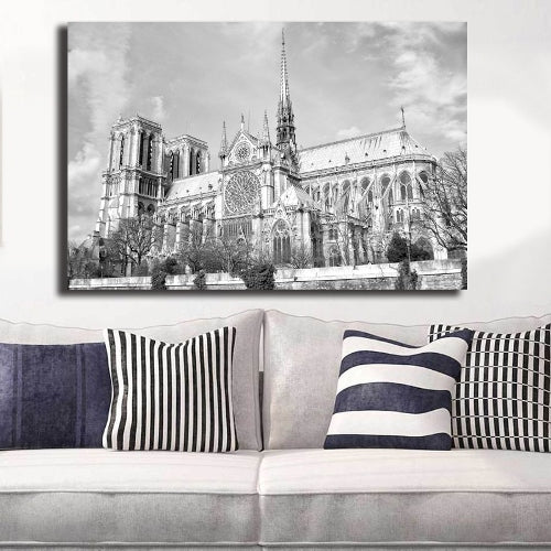 Poster Notre Dame de Paris in black and white