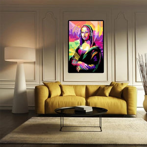 Toile colorée de Mona Lisa pop art