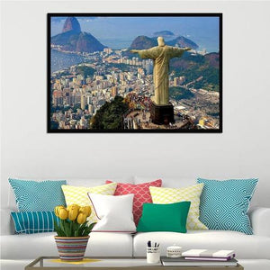 Toile la vue du Corcovado à Rio