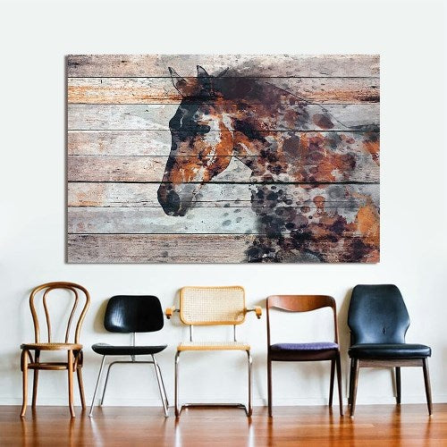 Toile Imprimée « Collection D'Art » Motif Cheval - Dimensions 30x40 Cm - Pour Point De Croix Ou Broderie - Neuf