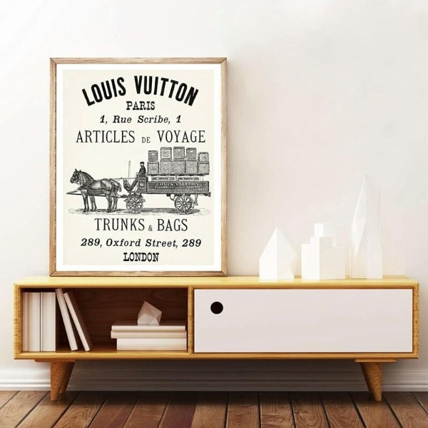 Louis Vuitton Vintage Poster Vuitton Suitcases Original 