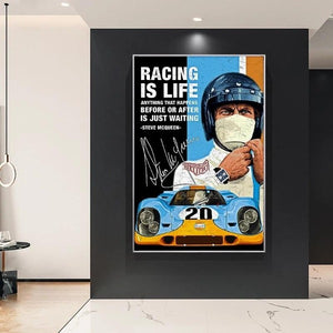 Affiche Steve Mc Queen dans le film "Le Mans" - 0