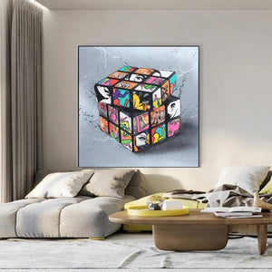 Toile pop art rubik cube - Fineartsfrance