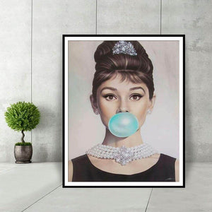 Affiche Audrey Hepburn Bubble gum - 0