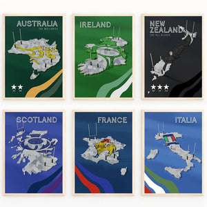 Poster des Nations de la Coupe du Monde de Rugby