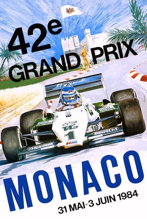 Poster GP de F1 de Monaco 1984