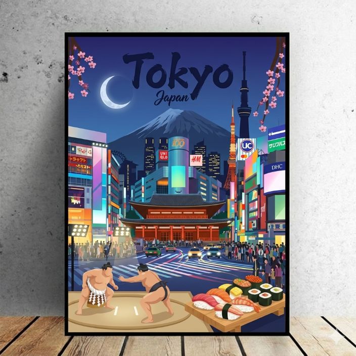 Affiche ville de Tokyo