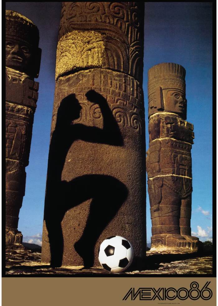 Affiche Officielle Coupe du Monde 1986 - Mexique &amp; Culture Aztèque