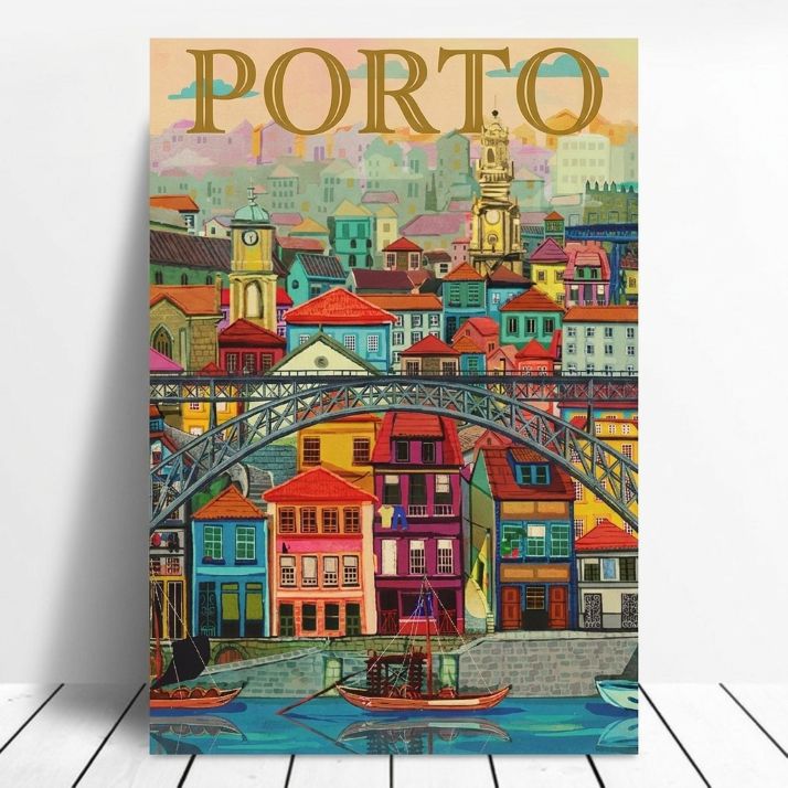 Affiche Porto - Charme Vintage &amp; Architecture Portugaise