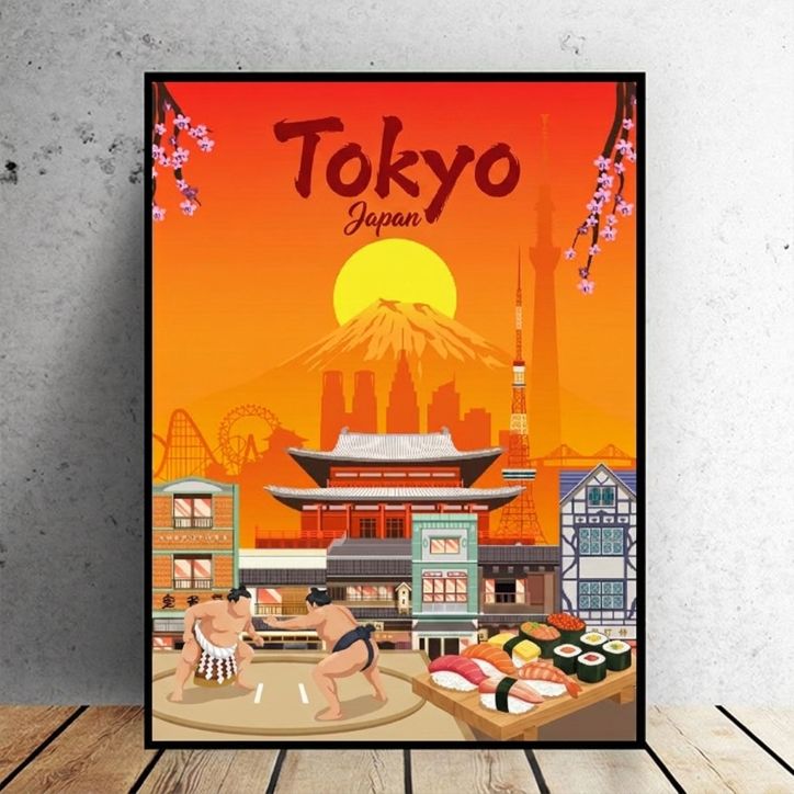 Affiche ville de Tokyo