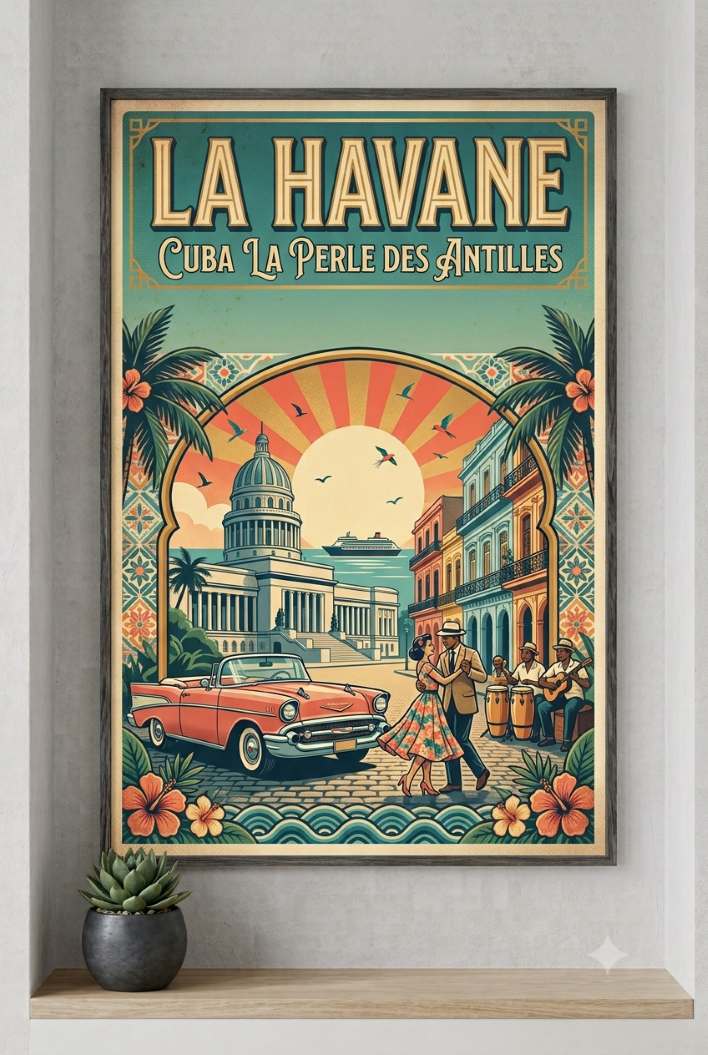 Affiche retro La Havane