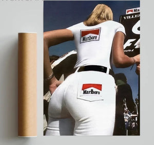 Poster Grid Girl Formule 1 1996 - Jacques Villeneuve