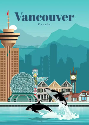 Poster Touristique Villes du Monde – Affiche Décorative de Voyage pour Intérieur