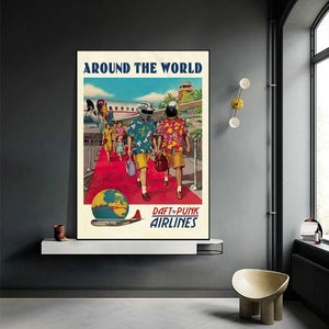 Affiche Daft Punk "Around the world" - 2