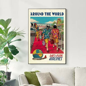 Affiche Daft Punk "Around the world" - 1