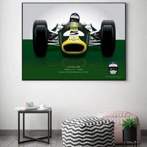 Poster Jim Clark – Lotus F1 1965