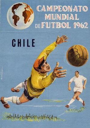 Poster vintage Coupe du Monde 1962 au Chili