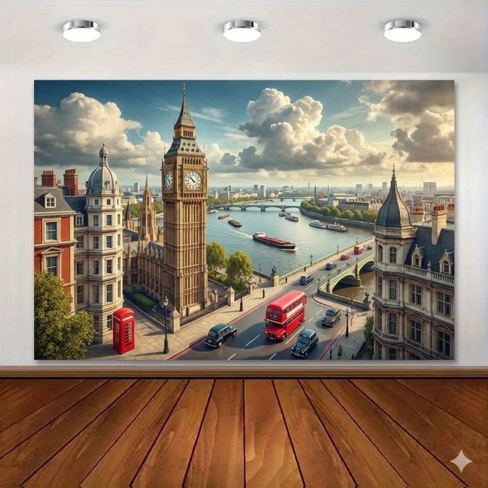 Affiche Londres Big Ben – Poster Rue de la Ville pour une Décoration Murale Élégante