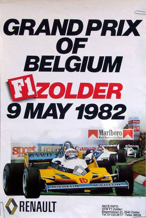 Poster GP F1 de Zolder 1982