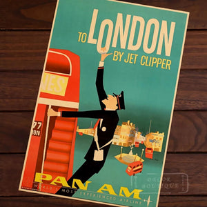 Affiche Pan Am Londres pop art