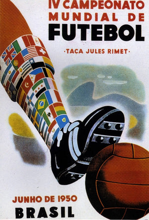 Poster Coupe du monde 1950 au Brésil - Fineartsfrance