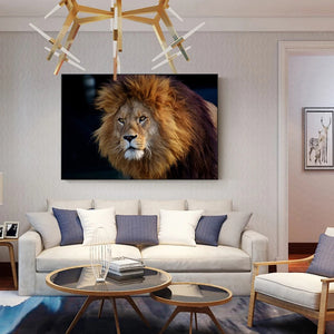 Toile imprimée : Lion africain