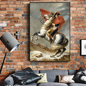 Toile poster Bonaparte franchissant les Alpes - Jacques Louis David