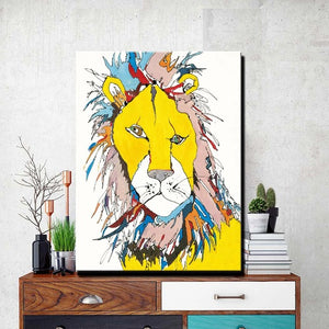 toile vieux lion