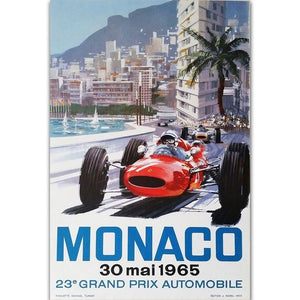 Affiche vintage GP de Monaco 1965 - 0