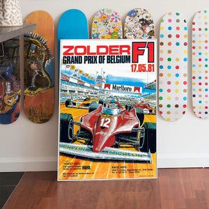 Affiche Gilles Villeneuve GP de Zolder 1981 - 1